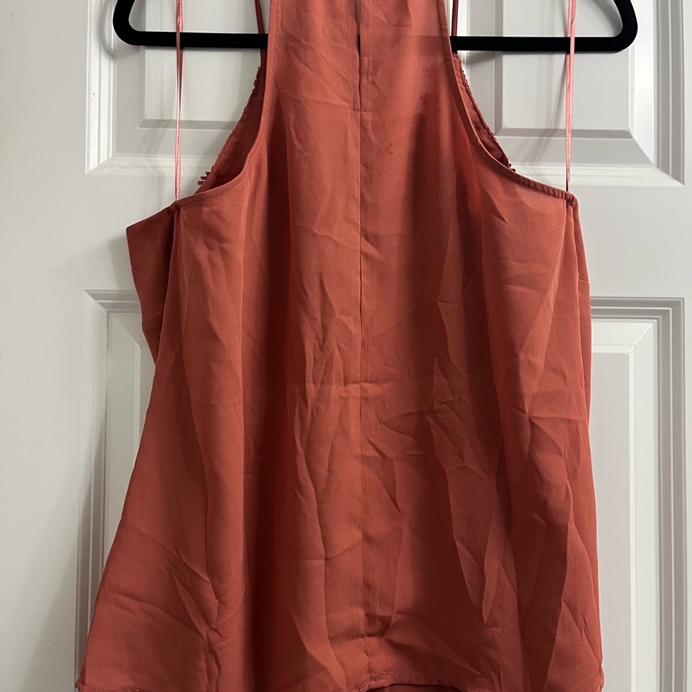 Rust Lace Halter Top - Picture 6 of 10